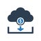 Cloud dollar earning icon internet money icon vector symbol