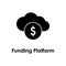 cloud, dollar, funding platform icon. One of business collection icons for websites, web design, mobile app