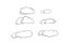 Cloud doodle icon vector hand drawing