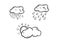 Cloud doodle icon vector hand drawing