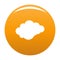 Cloud with downfall icon orange