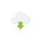 Cloud download flat icon