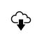 Cloud Download Flat Vector Icon