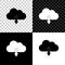 Cloud download icon isolated on black, white and transparent background. Vector