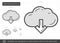 Cloud download line icon.