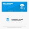 Cloud, Download, Upload, Data, Server SOlid Icon Website Banner and Business Logo Template