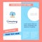 Cloud downloading Company Brochure Template. Vector Busienss Template