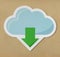 Cloud downloading icon technology graphic