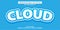 cloud editable text effect style