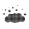 Cloud Emission Halftone Dotted Icon