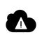 Cloud error glyph flat vector icon