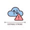 Cloud error pixel perfect RGB color icon
