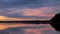 Cloud Filled Sunset Over Canadian Lake