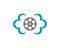 Cloud film cinema logo icon template