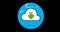 Cloud flat icon animated with alpha channel