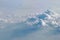 cloud floating on sky through window plane