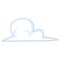 Cloud Fluffy Soft Cartoon Icon Line Drawing Illustration