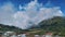 cloud form on a mountain countryside