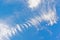 Cloud in the form of a spine in blue sky