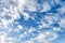 Cloud formations on a blue windy sky