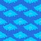 Cloud Funny pattern seamless. Cheerful clouds background. Vector illustration