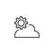 Cloud Gear outline icon