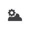 Cloud Gear vector icon