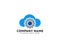 Cloud gear vector logo template