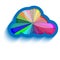 Cloud glossy icon colorful eps 10