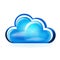 Cloud glossy tech symbol logo vector image
