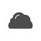 Cloud glyph icon and rounded shape element