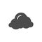 Cloud glyph icon and rounded shape element