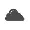 Cloud glyph icon and rounded shape element