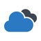 Cloud glyphs double color icon