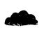 Cloud grunge icon. Vector ink illustration