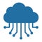 Cloud hosting Glyph Isolated Vector icon which can easily modify or edit