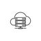 Cloud hosting line icon