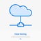 Cloud hosting thin line icon