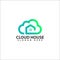 Cloud house logo design modern template