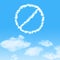 Cloud icon with design on blue sky
