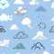 Cloud icon different style vector icons cloudy design nature sky shape cloudscape bubble speech illustration seamless