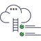 Cloud icon dream career ladder and goal vector