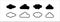 Cloud icon set. Clouds vector icons set. Weather forecast sign illustration template