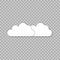 Cloud icon on transparent background.Vector clouds. Isolated vector. Trendy Flat style for graphic design, Web site, UI.