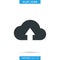Cloud Icon Vector Design Template. Upload data icon.