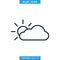 Cloud Icon Vector Illustration Design Template. Weather Sign and Symbol. Editable Stroke