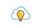 Cloud Idea Lamp Logo Design