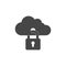 Cloud Identity Security Concept, cloud security design, vector illustration