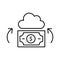 Cloud investment vector icon which can be easily modified or edit