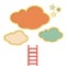 Cloud ladder and star illustration